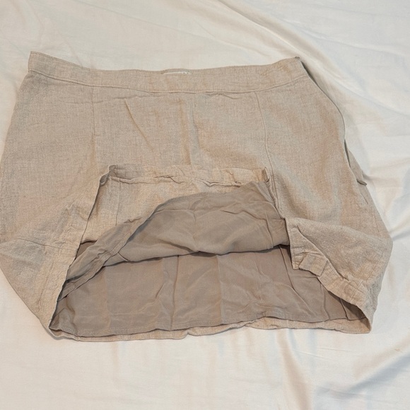 Abercrombie & Fitch Tan Linen-Blend Skirt - Picture 4 of 5